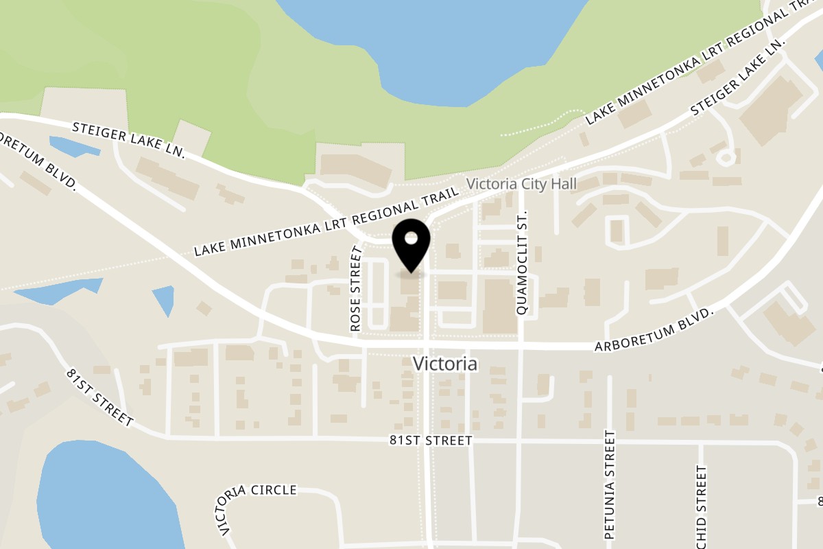 Map showing the location of The Noble Lion on 7940 Victoria Dr in Victoria